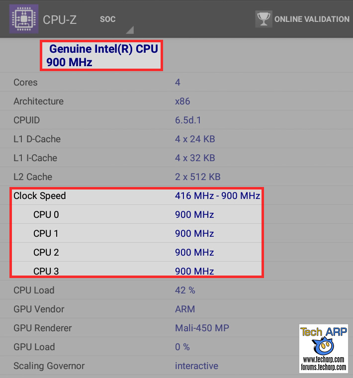 The ASUS ZenPad 7.0's True CPU Speed
