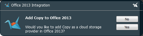 Copy integration with Microsoft Office 2013