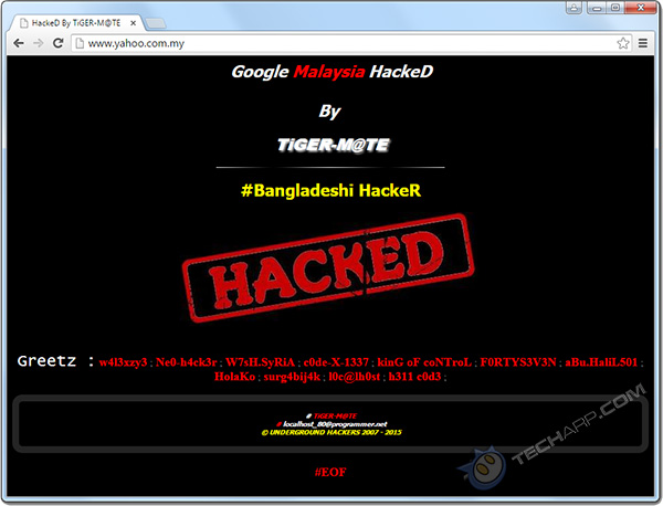 Yahoo Malaysia Hacked