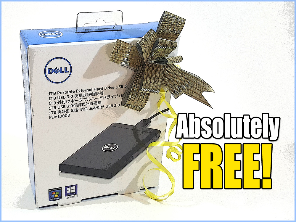 1TB Dell Portable HDD Prize