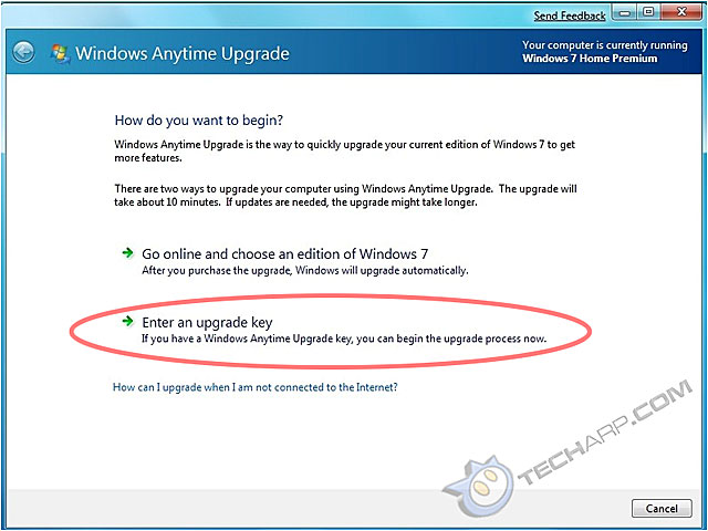 windows anytime upgrade windows 7