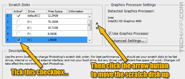 Using a RAM disk with Photoshop