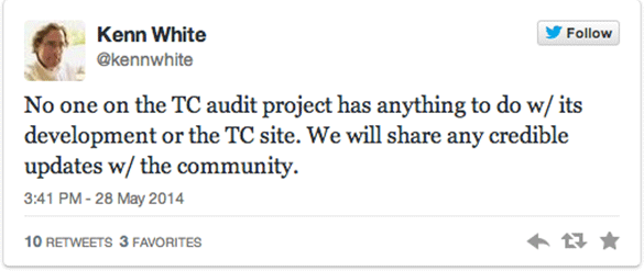 Kenneth White on TrueCrypt's disappearance