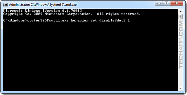 Disabling NTFS Short Filename