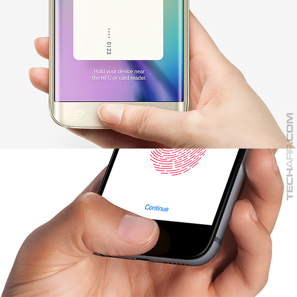 Samsung and Apple fingerprint sensor