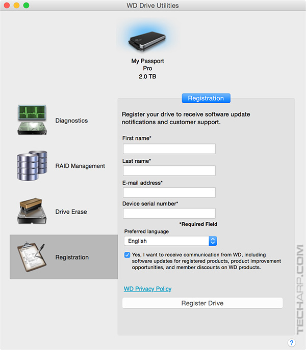 WD Drive Utilities 2.1.0.142 instal the new for mac